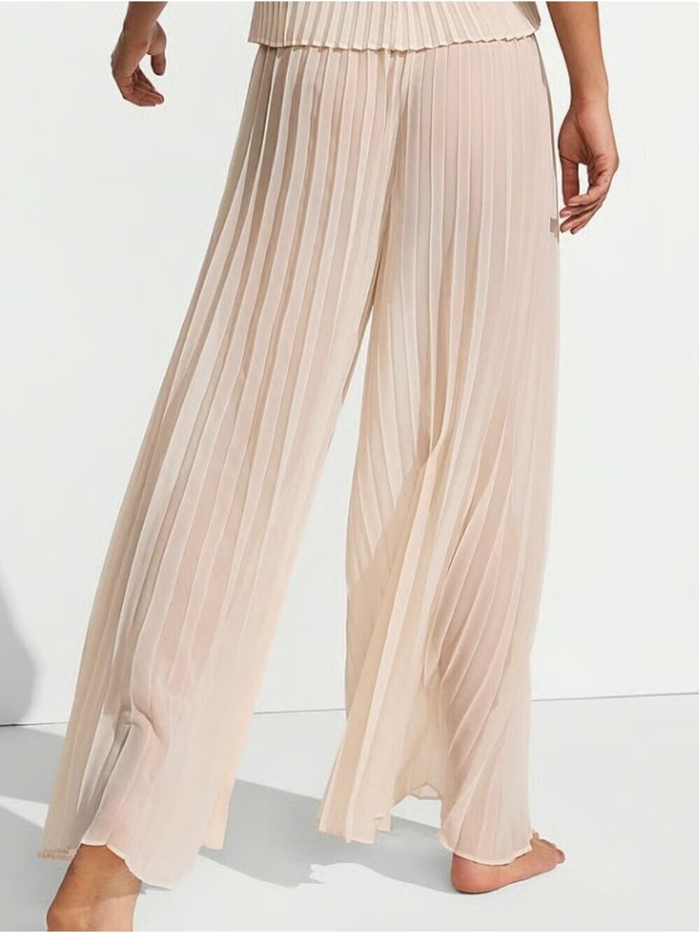 Victoria's Secret Swim Beachwear Pleated Chiffon Pants Sz Med NWT - Picture 2 of 6